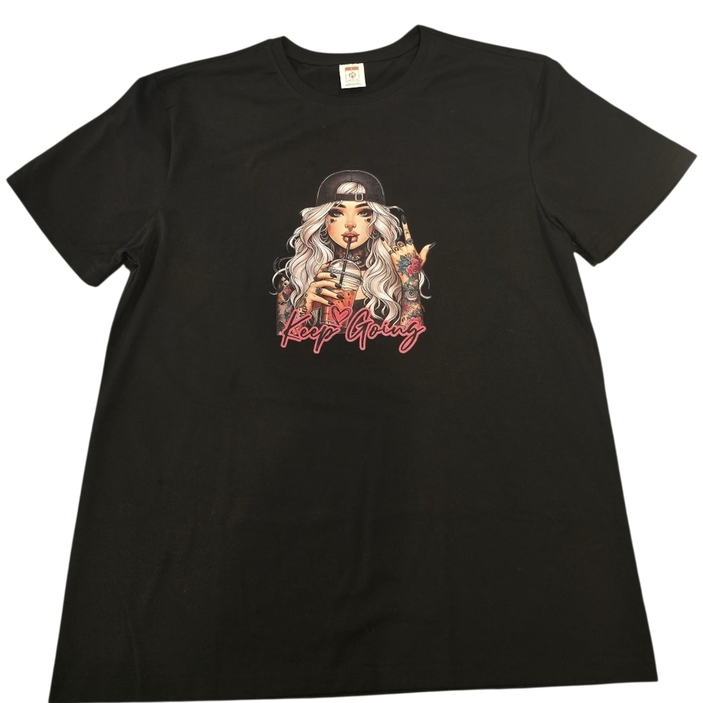 Black Graphic Short Sleeve Tee